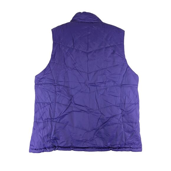 NFL Minnesota Vikings Vest Womens Large Reversible Sherpa Puffer Vest NWOT - Picture 4 of 7